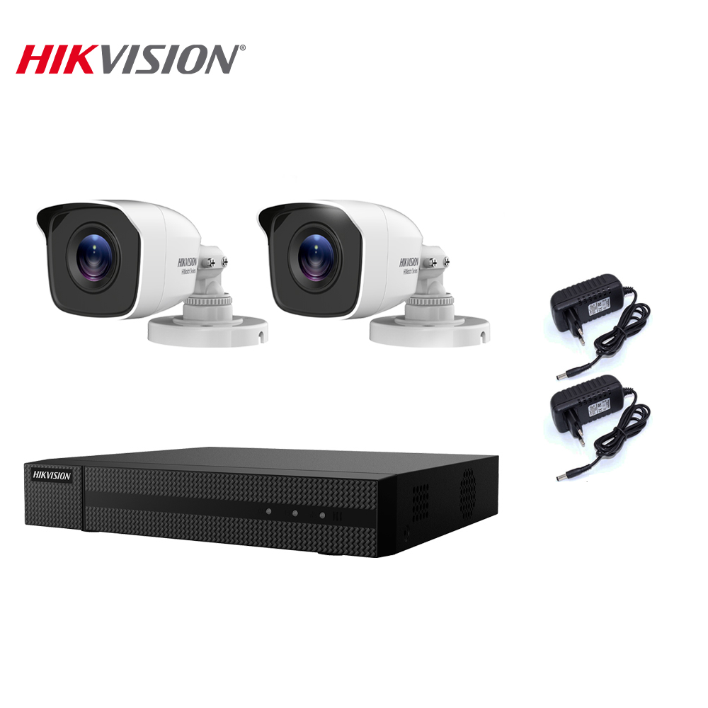 Kit Videosorveglianza Hikvision Dvr 4 Canali 2 Telecamere 2 Mpx