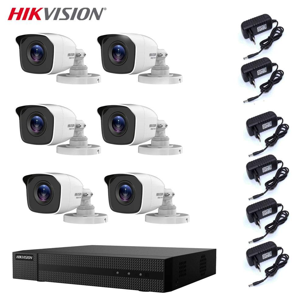 Kit Videosorveglianza Hikvision Dvr 8 Canali 6 Telecamere 4 Mpx