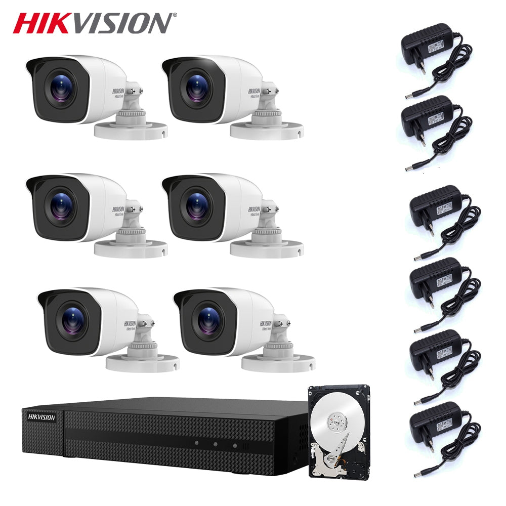 Kit Videosorveglianza Hikvision Dvr 8 Canali 6 Telecamere 4 Mpx Hd 1Tb