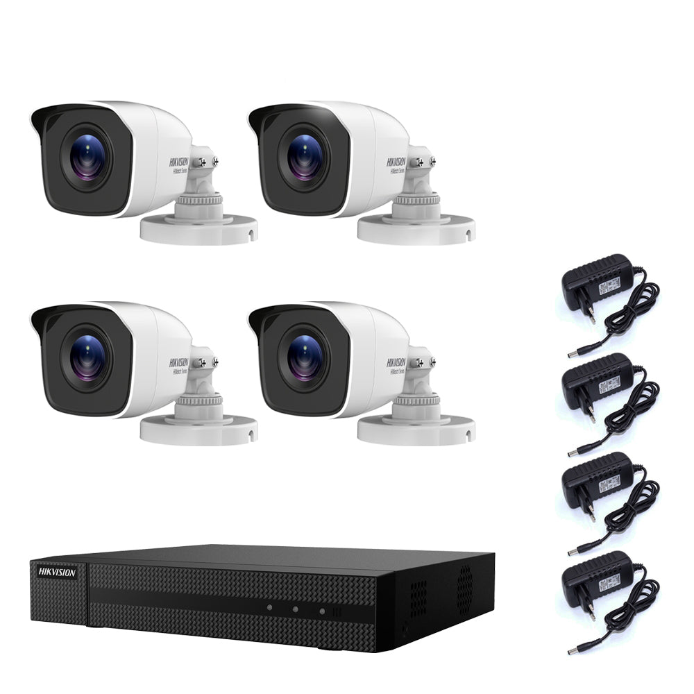 Kit Videosorveglianza Hikvision Dvr 8 Canali 4 Telecamere 4 Mpx